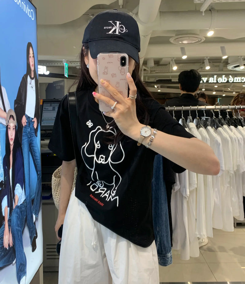 韩国潮牌 mardi 新款 狗狗 T恤