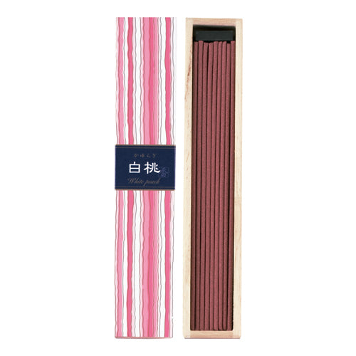 Japanese Nippon Kodo Xiangtang Jixiang Ruyi series incense sticks 40 pieces in white peach flavor (with incense holder) 