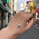 Japanese jewelry akoya Princess Diana diamond necklace 8-8.5mm diamond 0.05ct chain length 45cm adjustable️