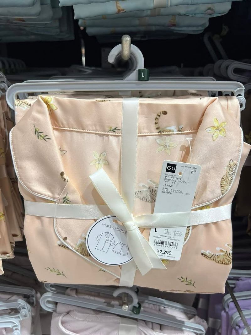 日本 GU 睡衣 家居服 短袖 ➕ 短裤 m码 超级特价～