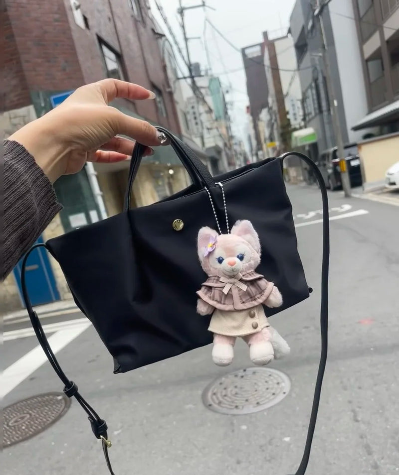 日本 anello 饺子包 小号 黑色 纯黑色手柄
