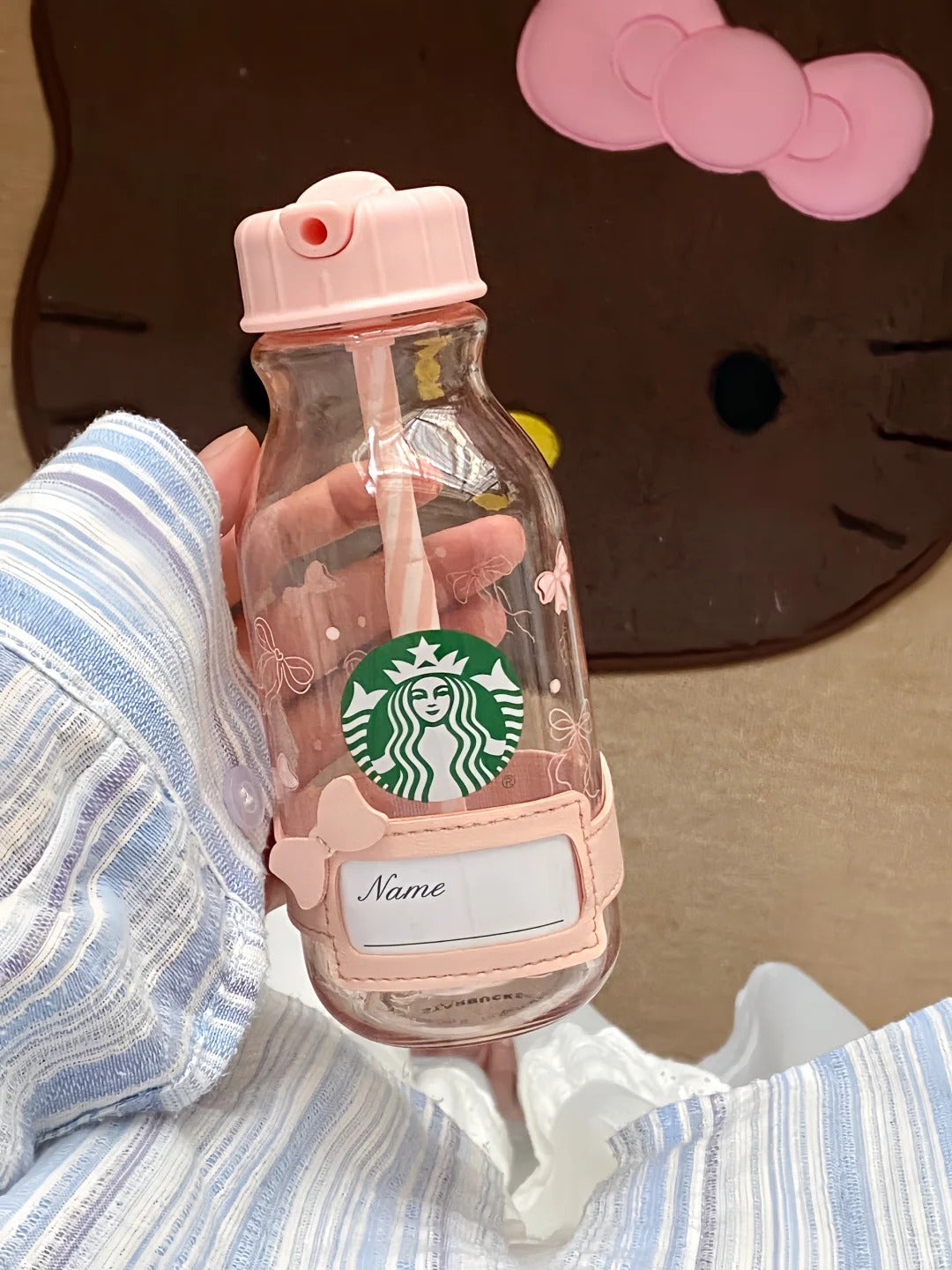 可爱暴击🎀！是星巴克奶瓶杯耶！！414ml