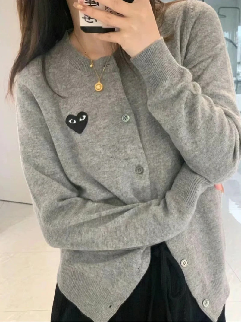 Japan Rei Kawakubo cardigan gray women's size L bust 94cm