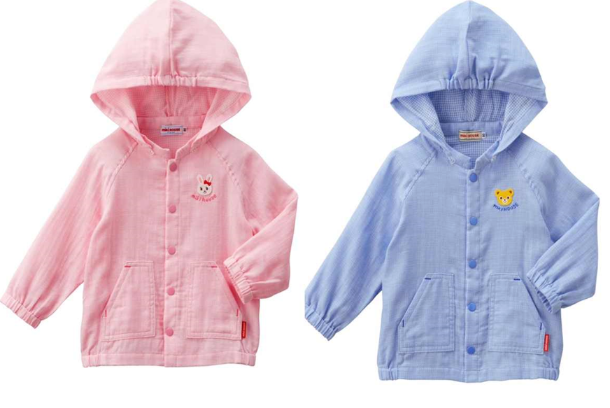 Japan MIKIHOUSE children's breathable sun protection clothing pink made in Japan 12-3703-493