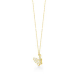 Japanese ahkah diamond butterfly necklace 40cm 0.09 carat
