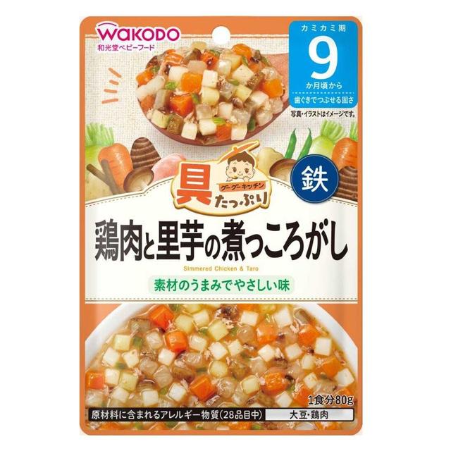 日本和光堂芋头蔬菜煮鸡肉烩粥 9个月+