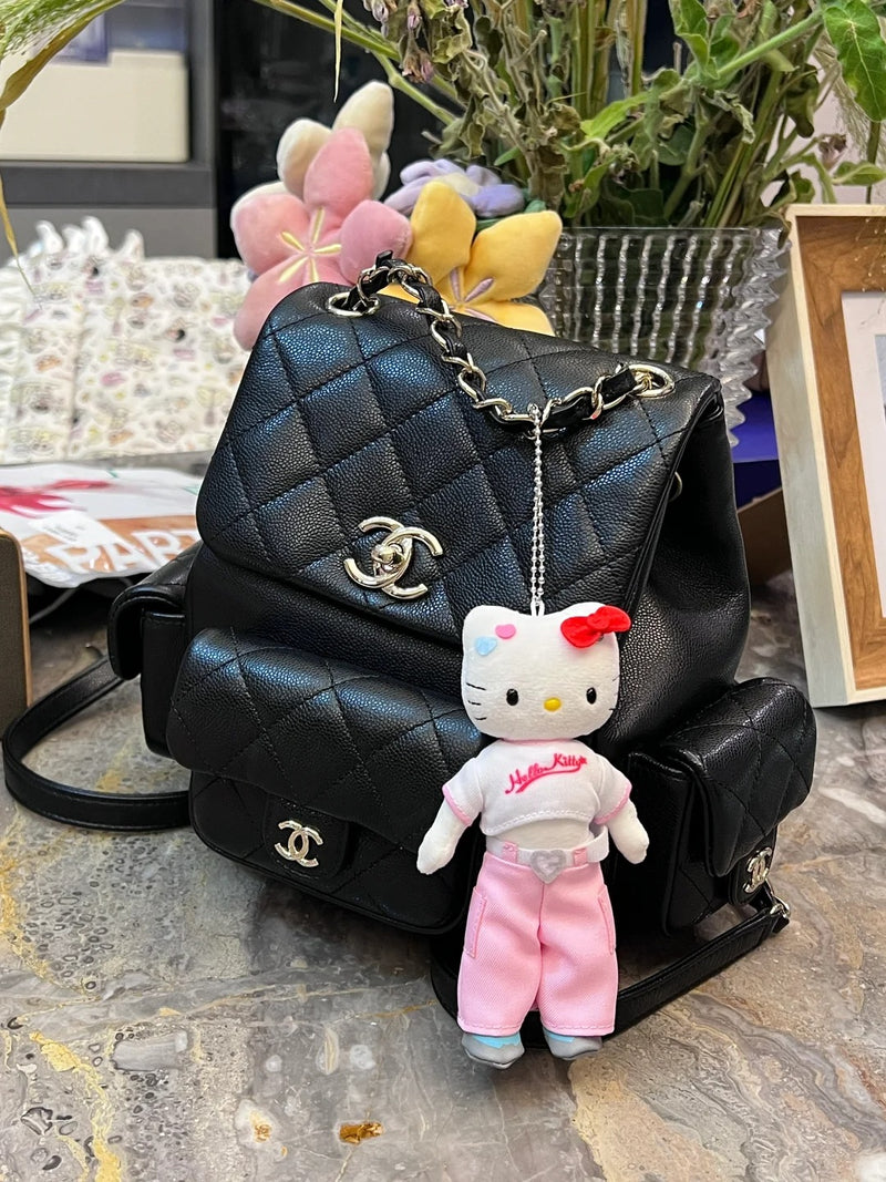 韩国 三丽鸥 sanrio kitty 釜山 凯蒂猫 50限定 长腿娃娃 挂件 粉色