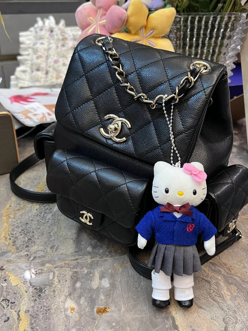 韩国 三丽鸥 sanrio kitty 釜山 凯蒂猫 50限定 长腿娃娃 挂件 蓝色