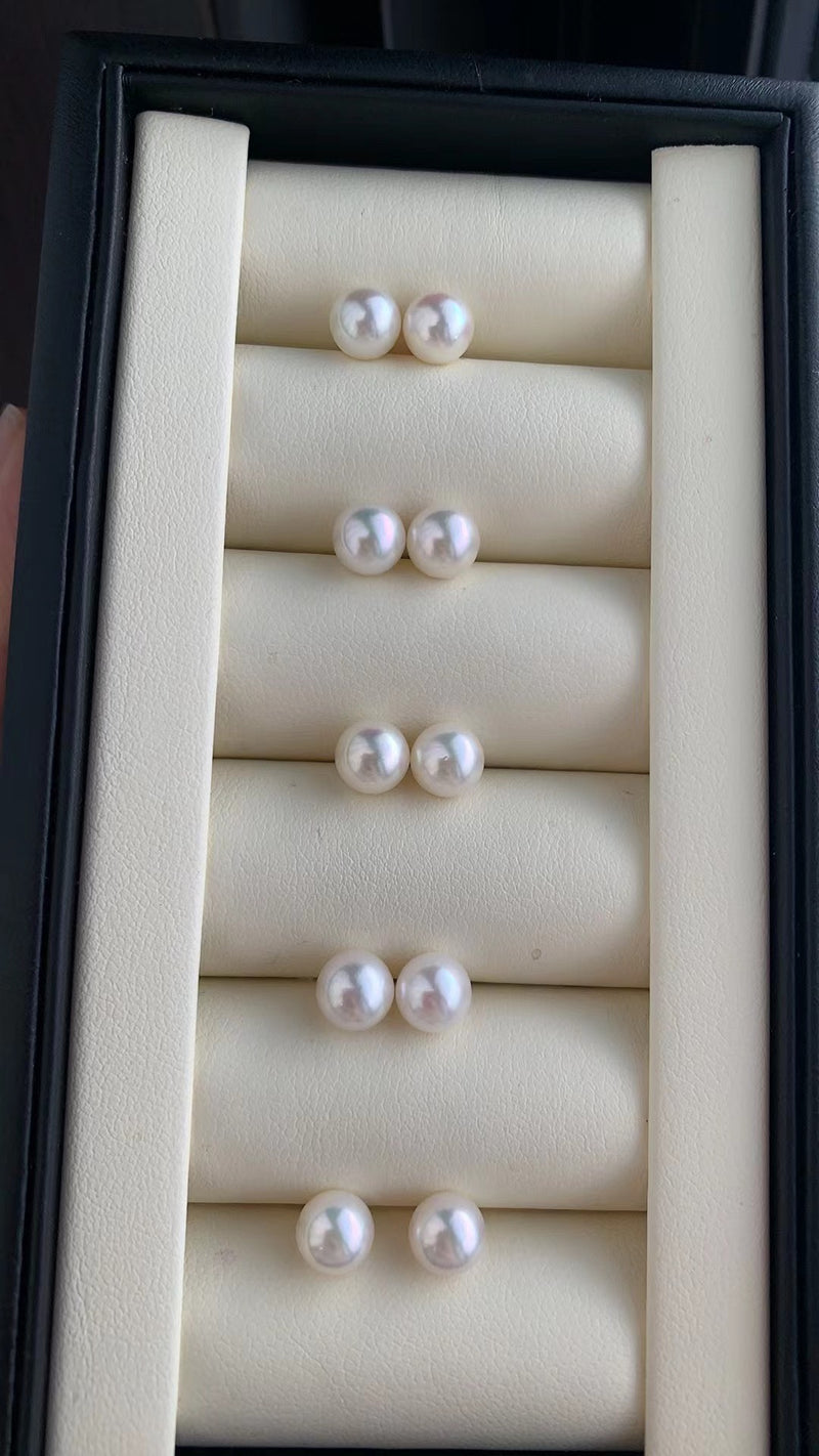 日本珠宝 akoya 6.5-7mm 团购价 k10金针 珠光超赞 微瑕