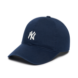 Korean baseball hat navy blue small label NY