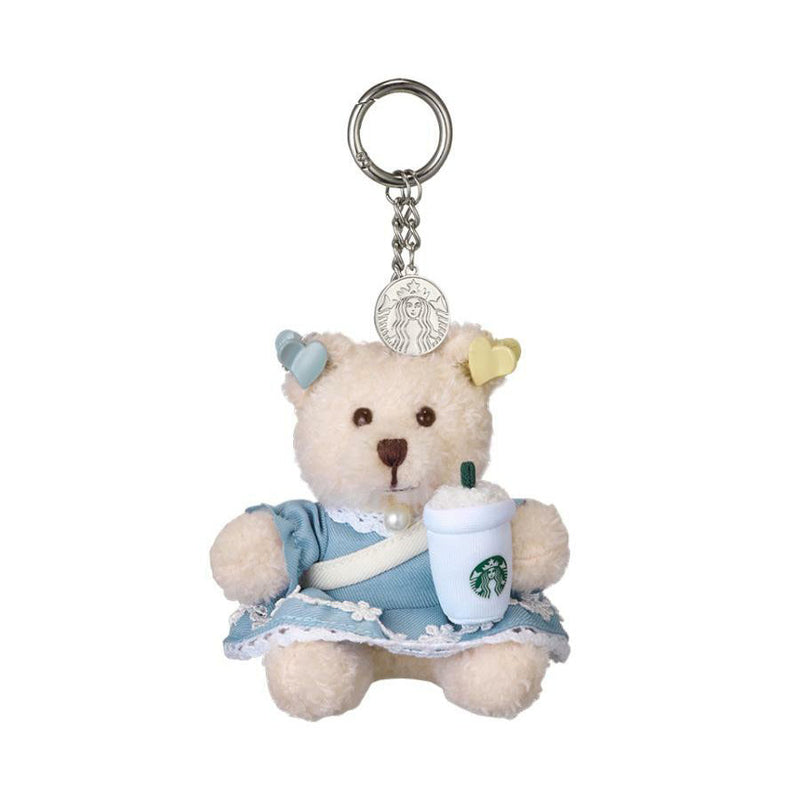 韩国 星巴克 夏季玩偶小熊钥匙扣 挂件