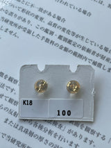 日本珠宝 k18 爱心 耳钉 5mm