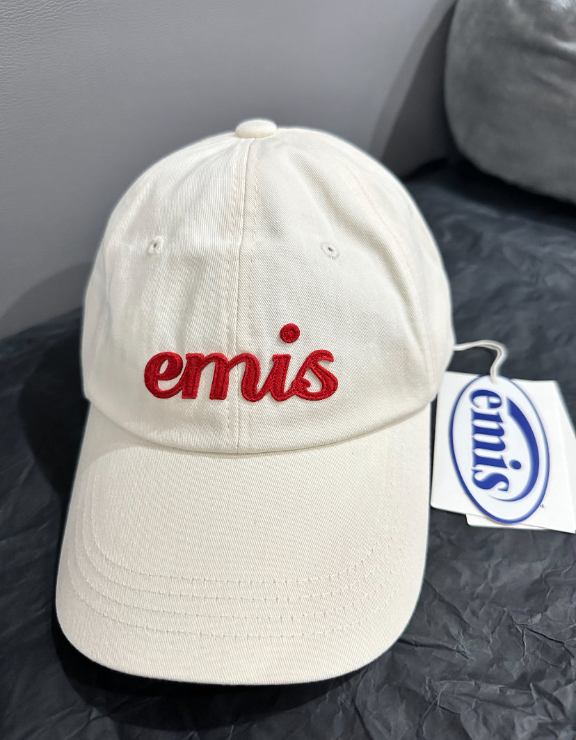 韩国 emis 帽子 奶油白 帽子