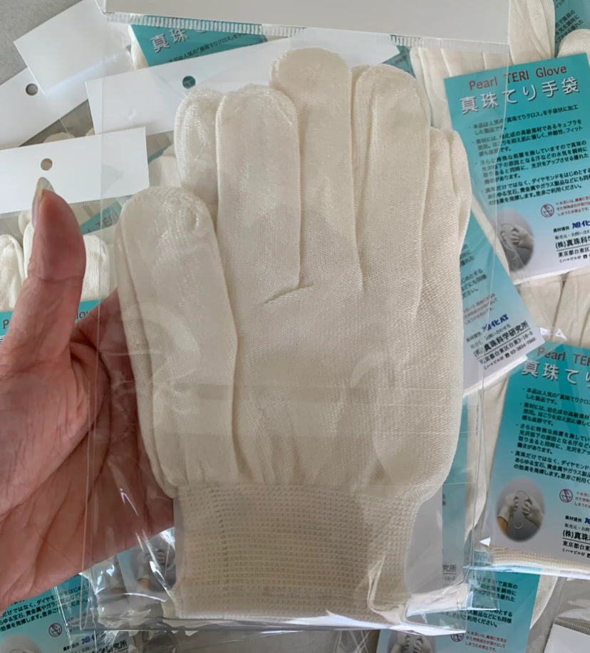 日本真科研珍珠 保养手套