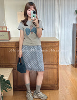 韩国女装 可爱天使蝴蝶结短袖T恤