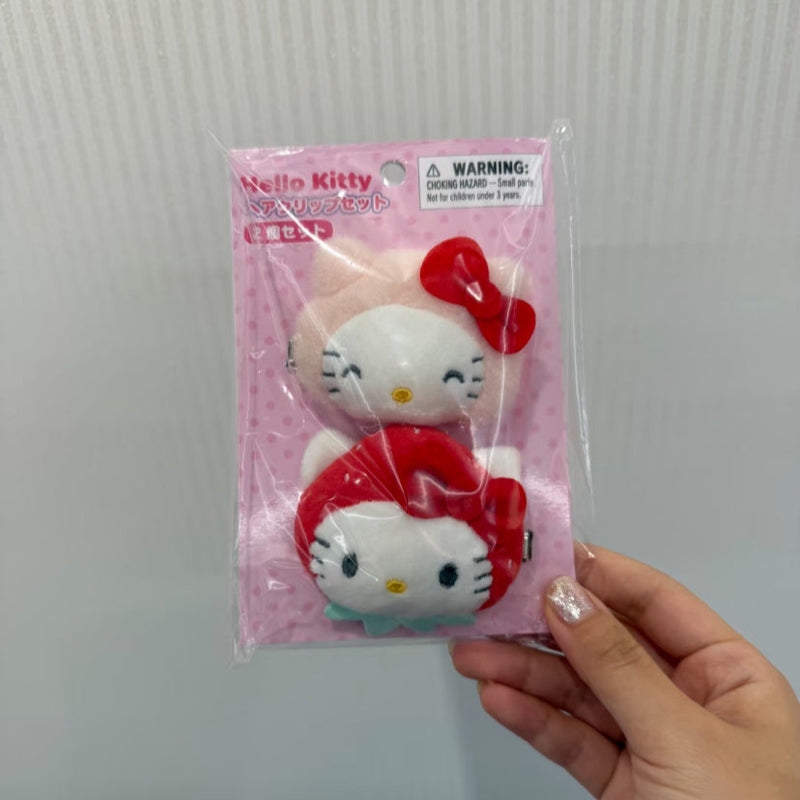 日本 凯蒂猫 新品毛绒发夹草莓🍓和笑眯眯