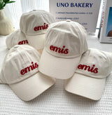 韩国 emis 帽子 奶油白 帽子