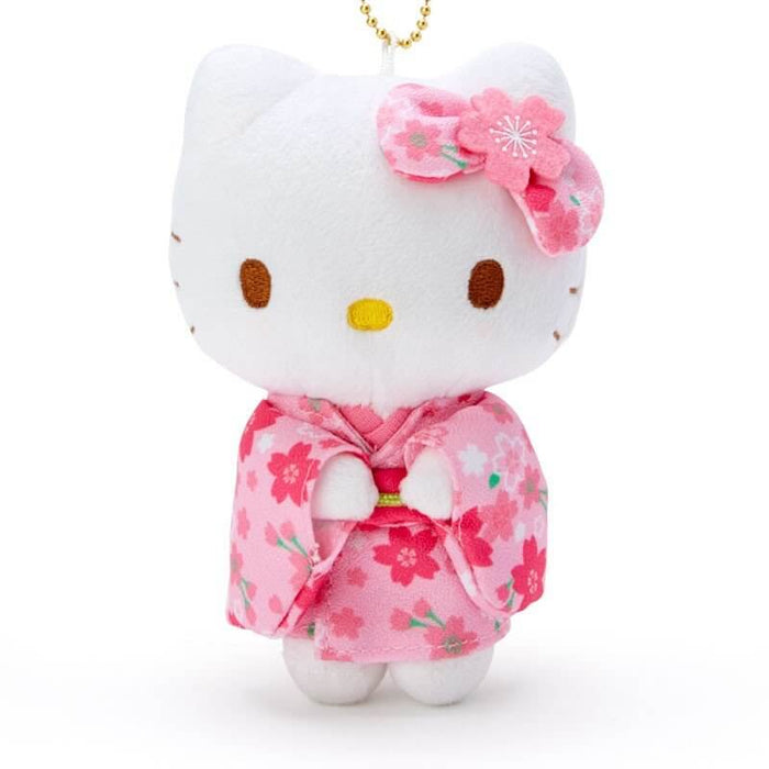 日本 三丽鸥 kitty 和服 挂件 粉色衣服