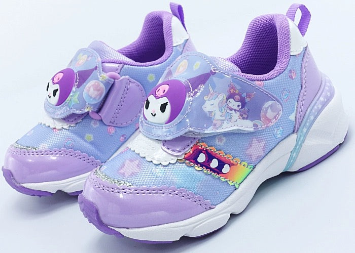 日本 三丽鸥 月星 儿童童鞋 能亮灯！！  紫色库洛米