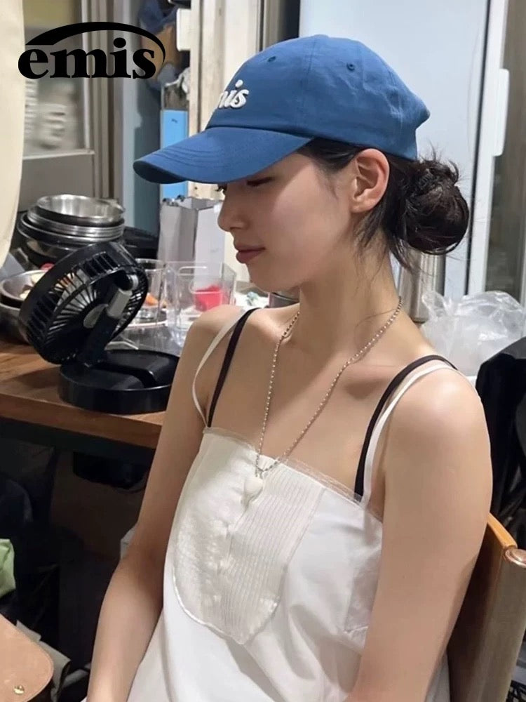 韩国 emis 棒球帽 蓝绿色 超级难买