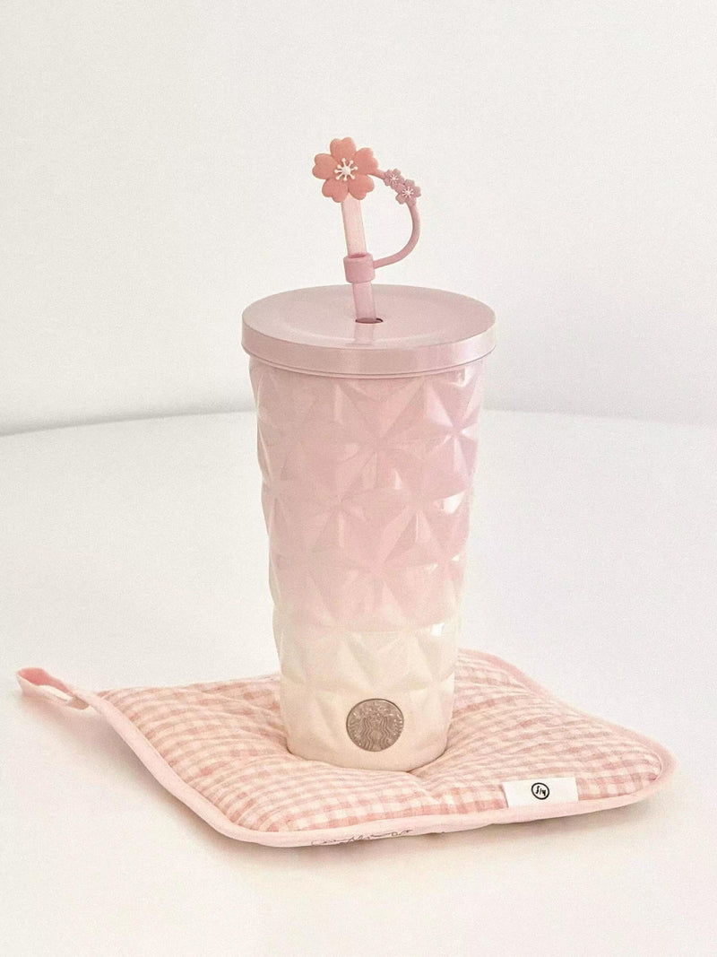 中国 星巴克 樱花春绽系列 不锈钢吸管杯 590ml