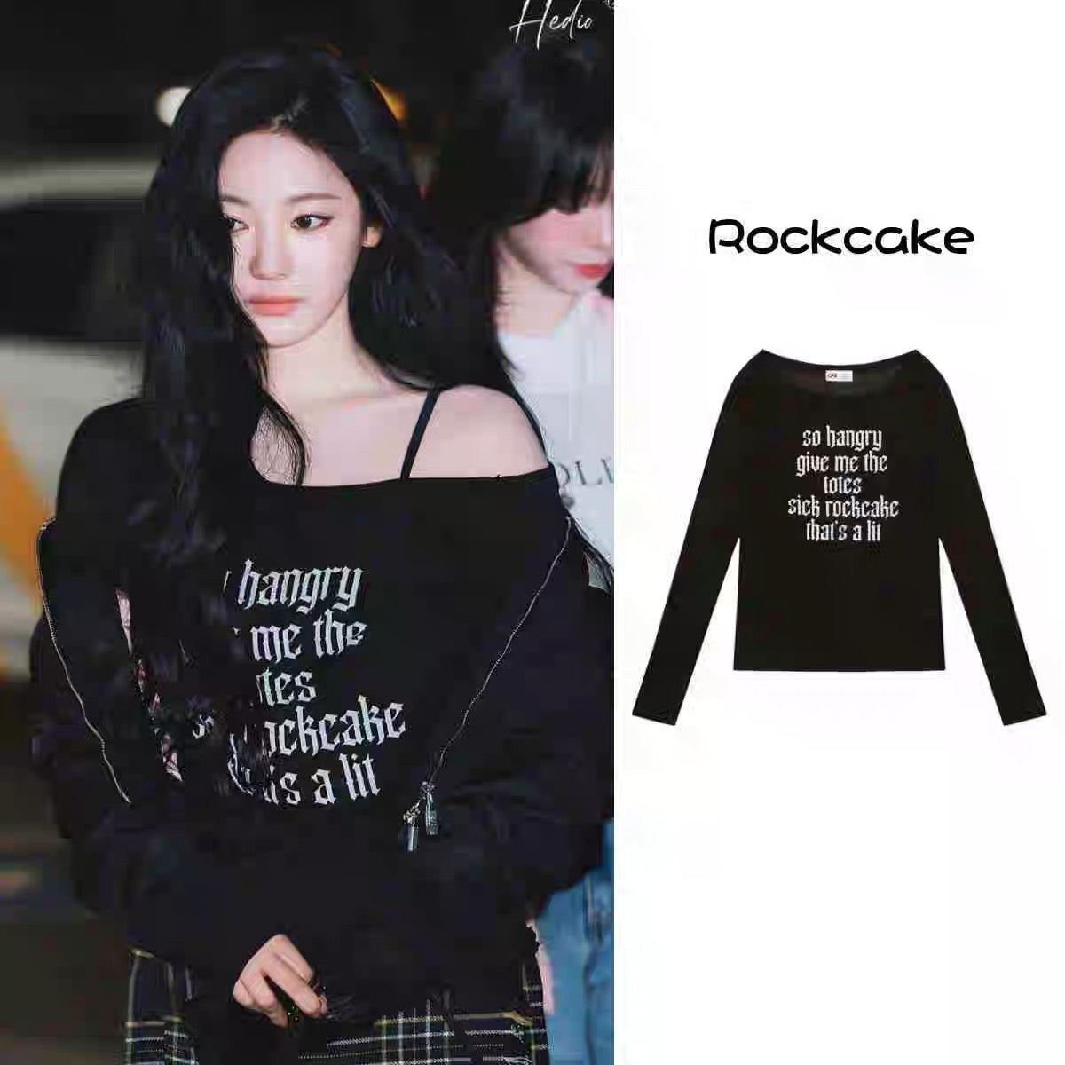 韩国潮牌 rockcake 微透字母印花T恤
