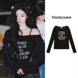 韩国潮牌 rockcake 微透字母印花T恤