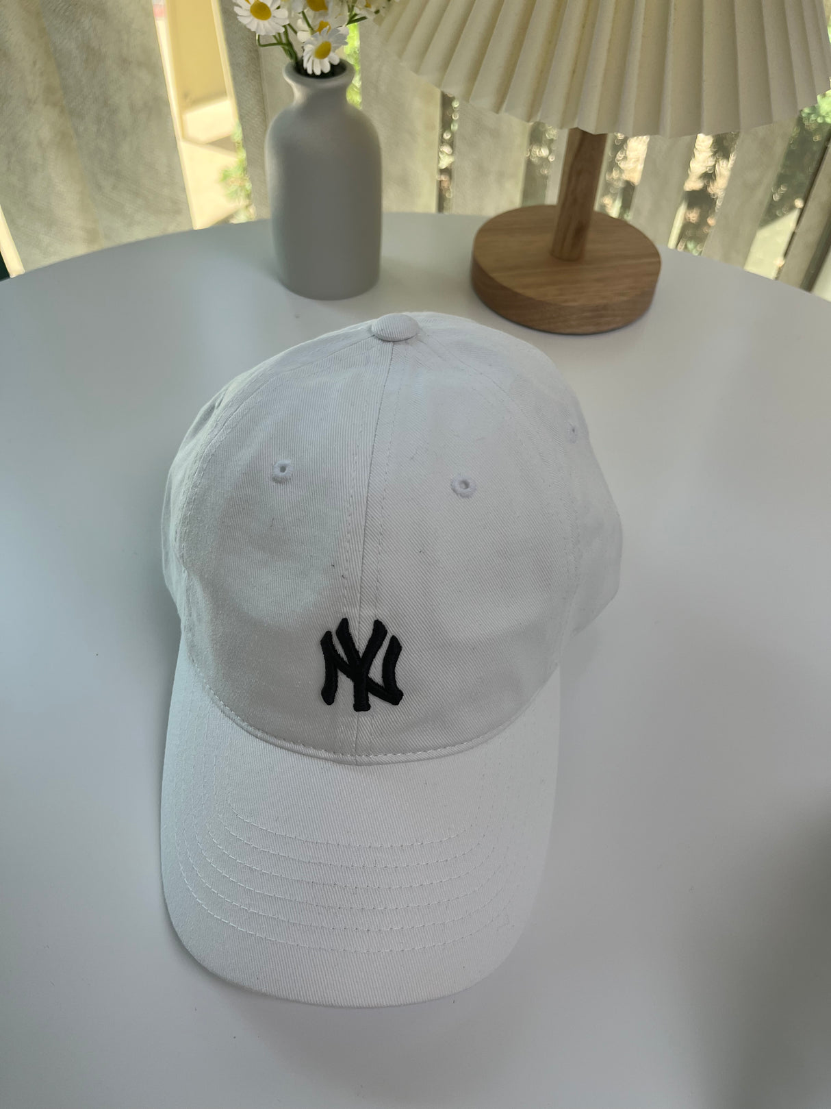 韩国 白色 小标 NY 帽子