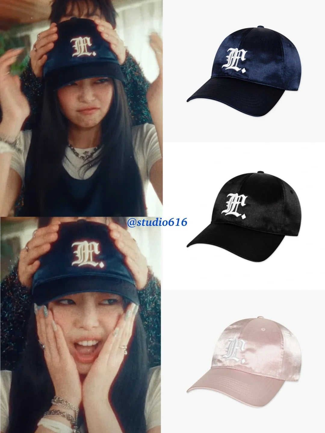 【JENNIE着用】LMC サテン キャップ ネイビー BLACKPINK ジェニー 着用》LMC キャップ ネイビー - メルカリ