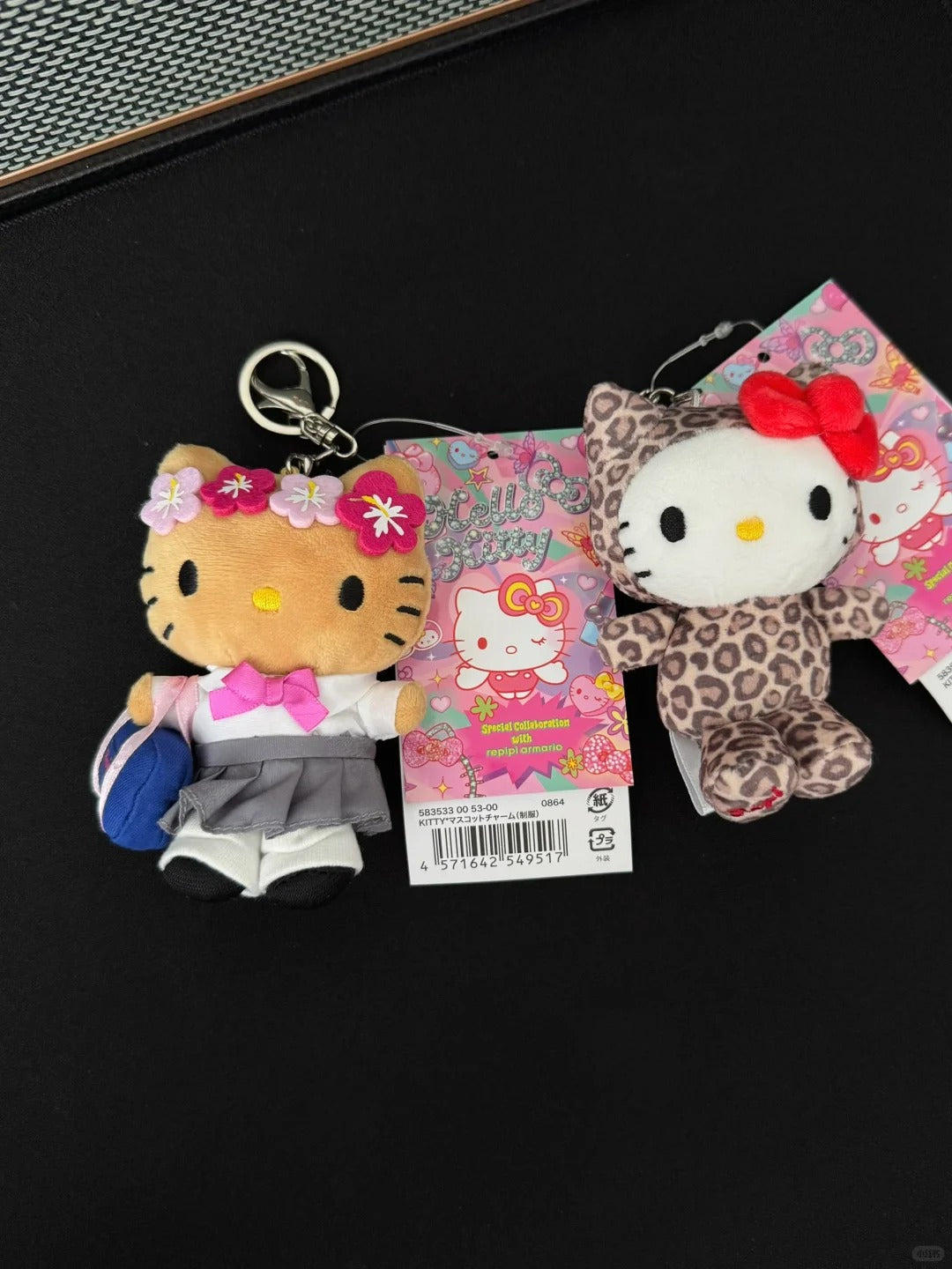 日本 三丽鸥 kitty 豹纹 挂件