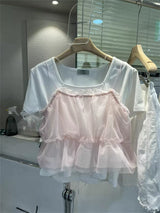 韩国女装 吊带 24年春夏新款纯色细带绑带上衣 不包含里面的白色吊带 （粉色 黑色）