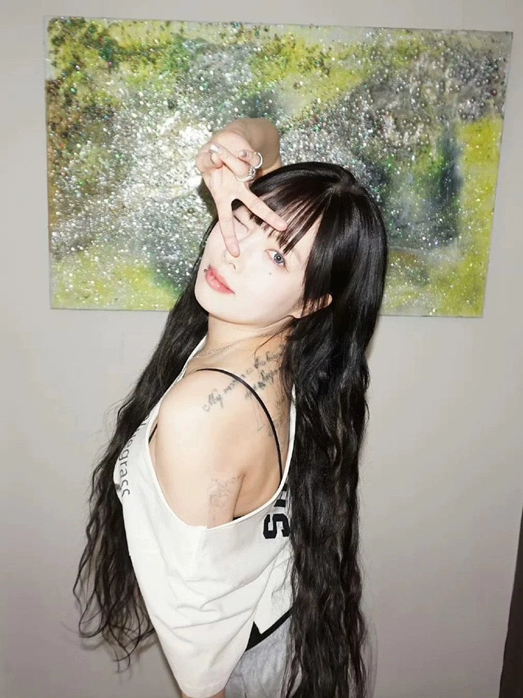 韩国女装 露肩设计 印花短袖 T恤 M码 胸围 102cm 衣长61cm 肩宽45cm