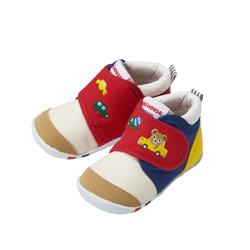 Japanese mikihouse color block toddler shoes made in Japan 11-9306-381