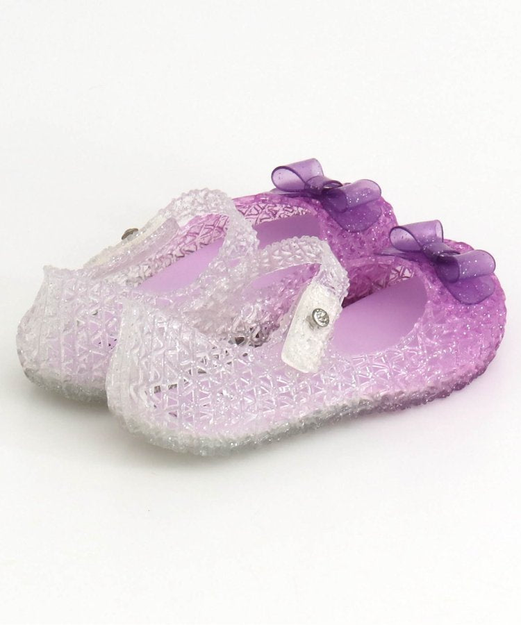 日本儿童童装 果冻 凉鞋 紫色渐变