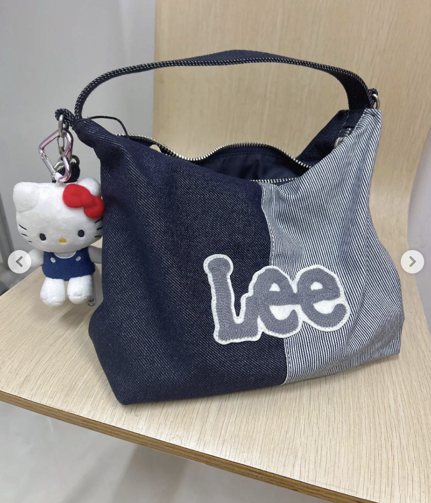 韩国 LEE 牛仔包 百搭款😍深牛仔色