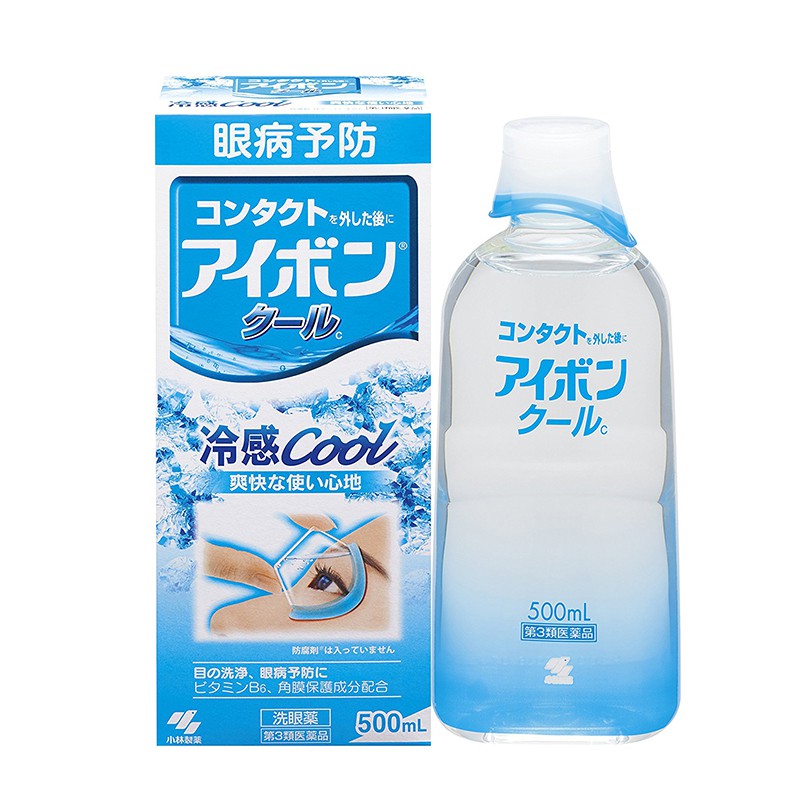 日本 小林制药 冰凉冷爽洗眼液 (天蓝色 5度) 500ml