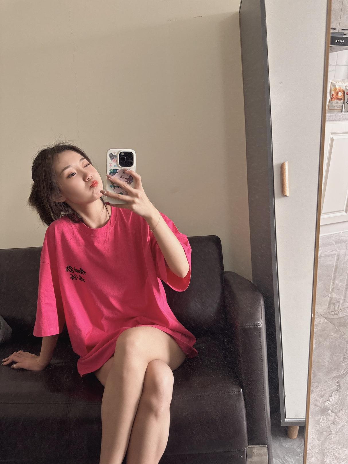 Korean trendy brand ADLV dragon fruit T-shirt 