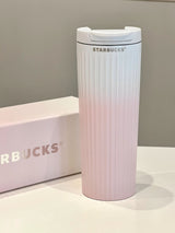 Starbucks Sea Salt Gradient Pink Insulated Cup Stainless Steel Straw Cup 473ml 