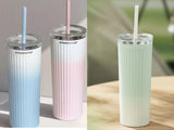 Starbucks Sea Salt Gradient Pink Insulated Cup Stainless Steel Straw Cup 473ml 