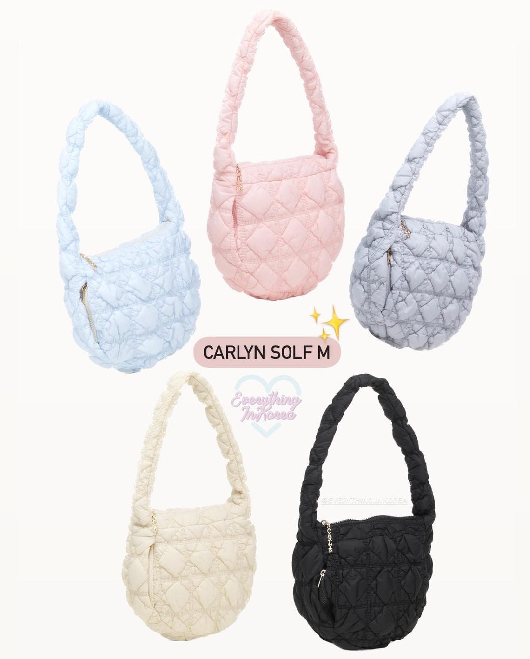 South Korea's Carlyn can be worn on the shoulder or as a crossbody bag,  soft L large size cloud bag