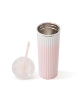 Starbucks Sea Salt Gradient Pink Insulated Cup Stainless Steel Straw Cup 473ml 