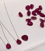 Japan KAORU 18K gold ruby ​​drop necklace