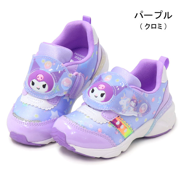 日本 三丽鸥 月星 儿童童鞋 能亮灯！！  紫色库洛米