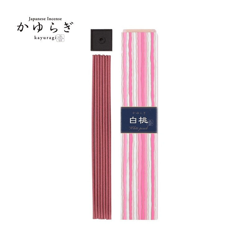 Japanese Nippon Kodo Xiangtang Jixiang Ruyi series incense sticks 40 pieces in white peach flavor (with incense holder) 