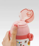 日本 凯蒂猫 保温杯 注意防烫 380ml 吸管杯 注意不要放太烫的水 容易烫伤