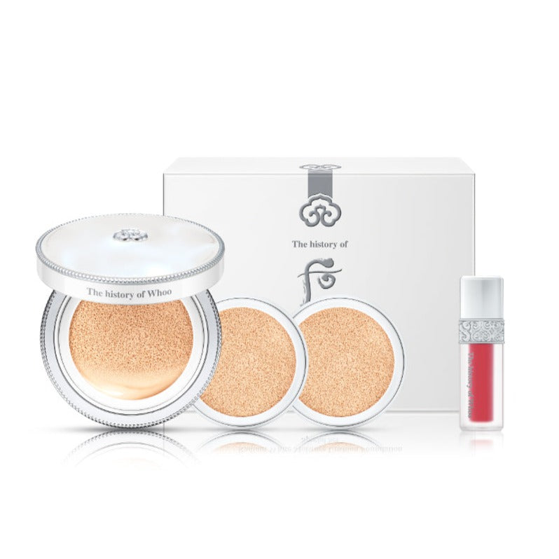Korea WHOO Houxue whitening water light air cushion powder with two replacement cores No. 21