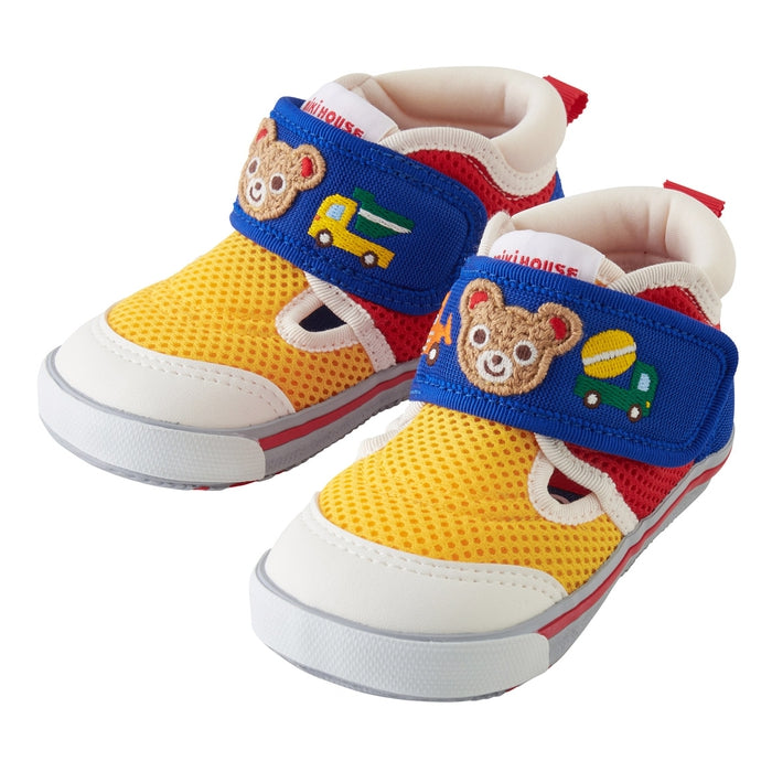 Japan mikihouse children's sandals breathable mesh embroidery toddler shoes  12-9304-573 made in Japan