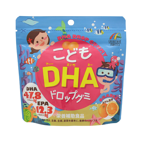 日本unimat婴幼儿童DHA深海鱼油软糖聪明亮眼可搭肝油钙片90粒 - chuxinxiaopu