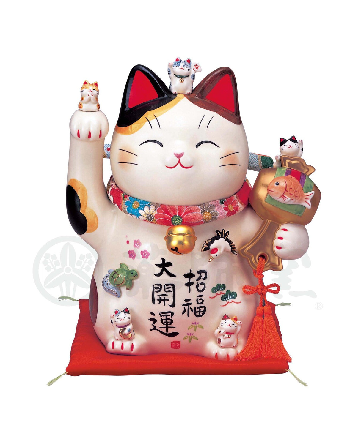 Japanese Pharmacist Kiln Lucky Lucky Cat Large Ornament Height 26.5cm