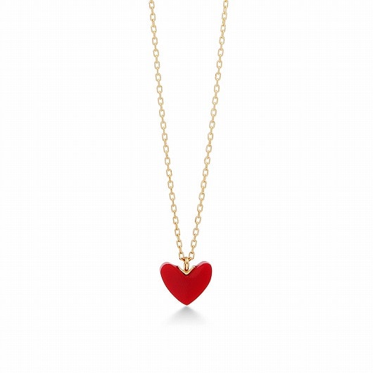 (Arrive in about 2-3 weeks after receiving the order) Japan AHKAH Little Red Heart Necklace 18K